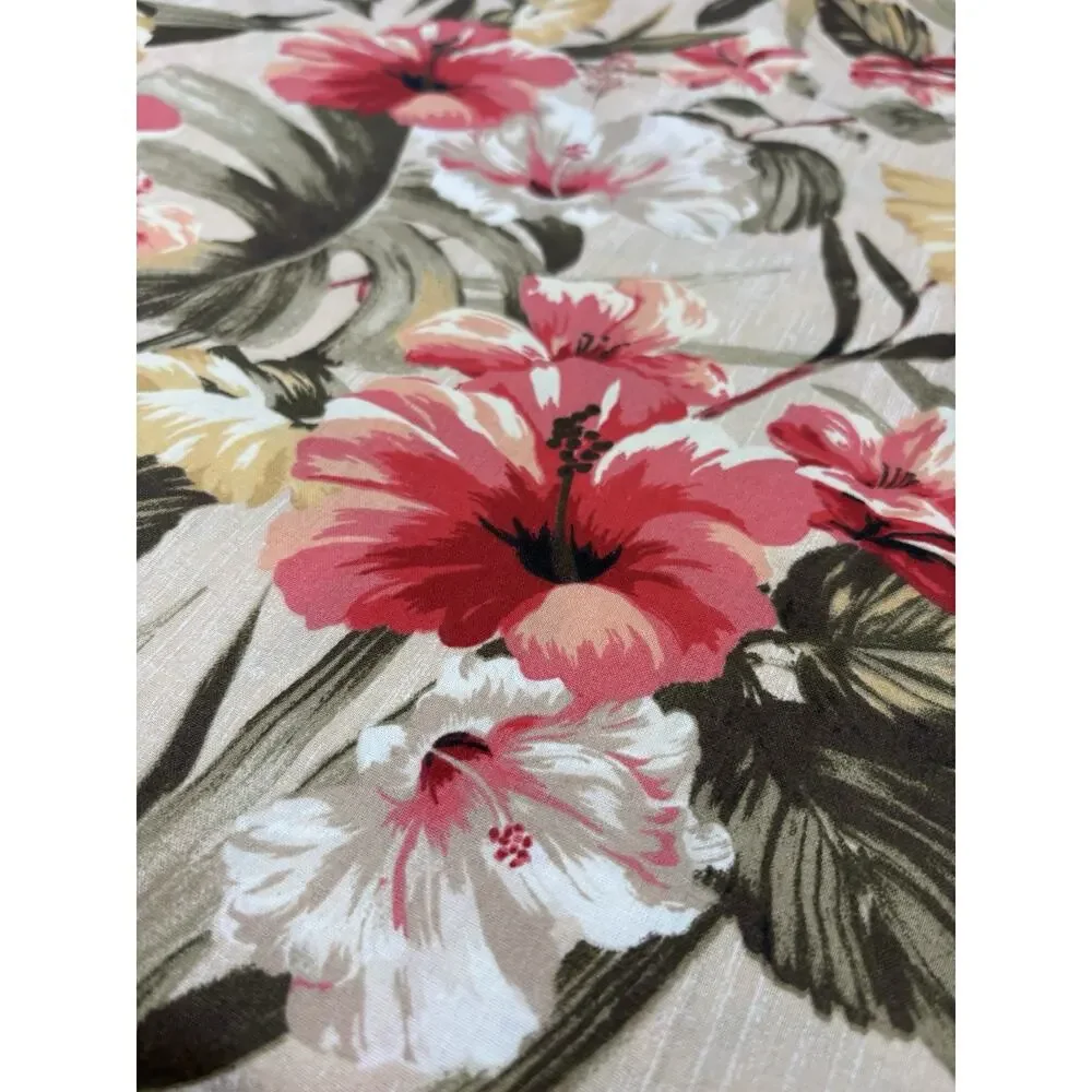 Tropical Hibiscus Tablecloth 60X 100 Cotton
